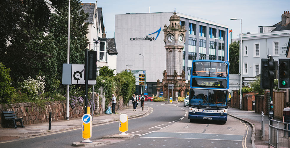 Exeter College Maths and Science Centre on Queen Street, Exeter