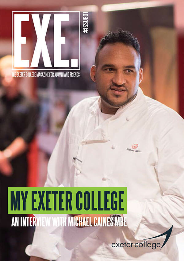 Cover image of EXE Issue 1 picturing Michael Caines MBE.