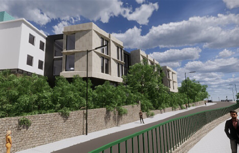 Hele road from Exeter College's £70m property masterplan