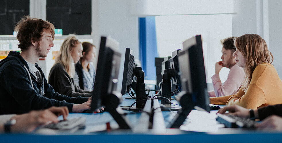 Business and IT students in Victoria House