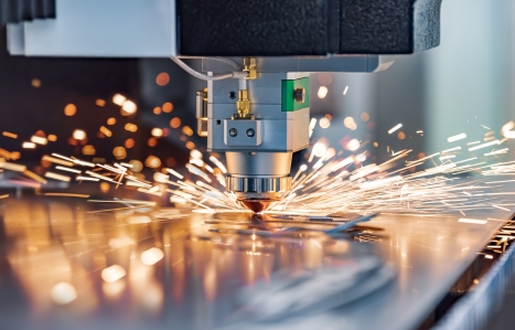 CNC Laser cutting of metal, modern industrial technology