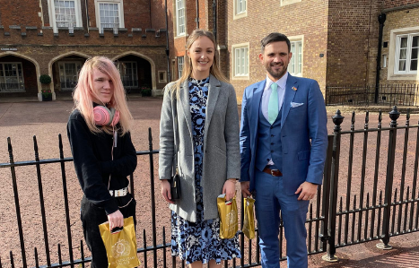 Exeter College students at St James's Palace.