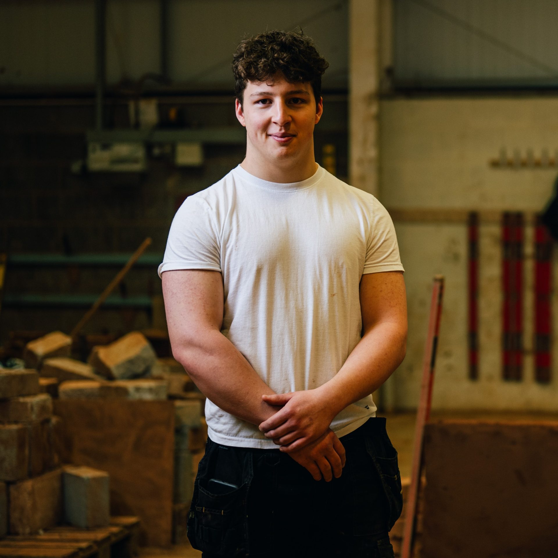 A Construction student at our Construction centre.