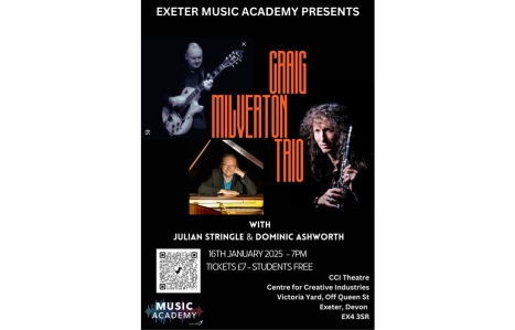 A poster of the Music Academy Jazz event in January 2025