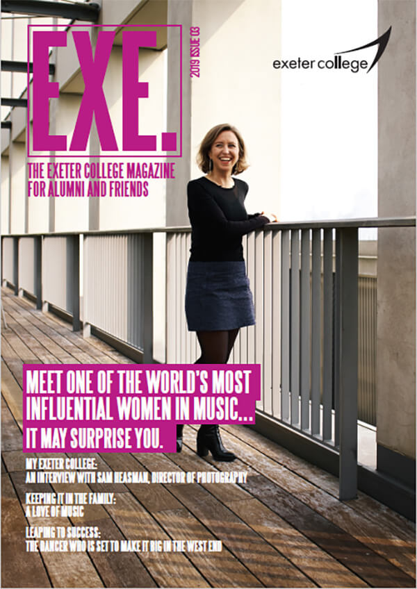 Cover image of EXE Issue 3 picturing alumni Vanessa Reed.