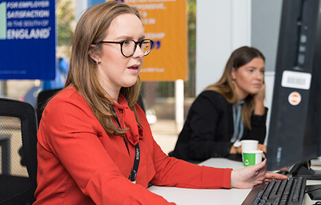 Apprenticeships Team working in the office