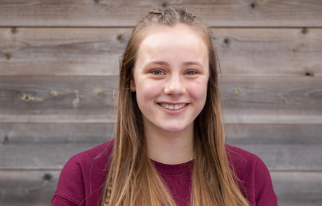 Exeter College student smiling