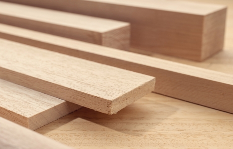 Timber for carpentry. Close up