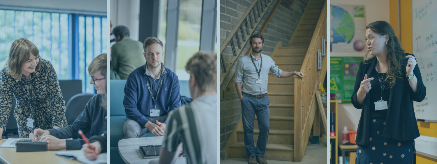 group of four images of members of staff