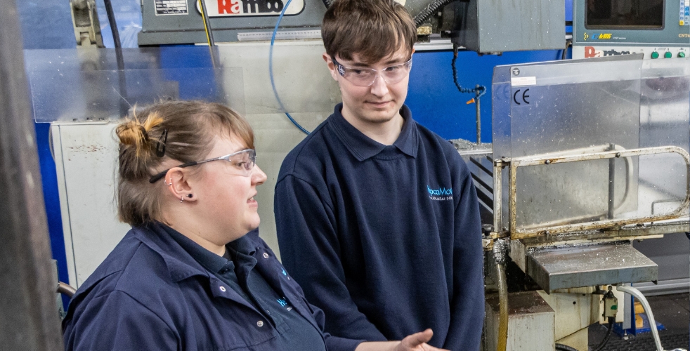 Student with a Hepco employee
