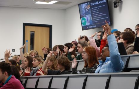 Students in the lecture theatre