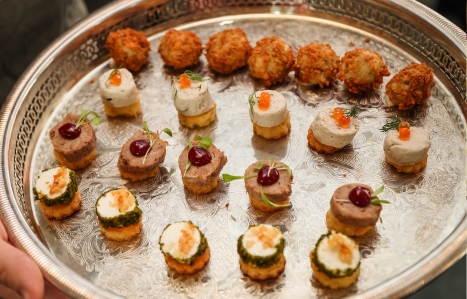 canapes on a tray