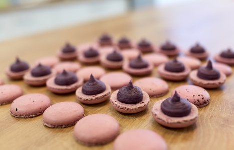 macarons on table