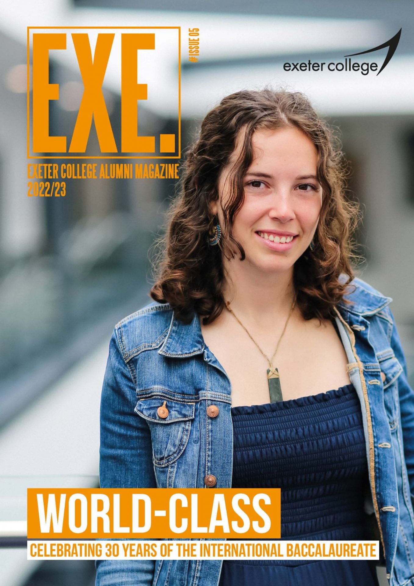 Cover image of EXE Issue 5 picturing alumna Charlie McNamara.