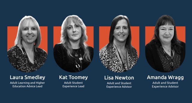 Portraits of team: Laura Smedley - Adult Learning and Higher Education Advice Lead and Lisa Newton - Adult and Student Experience Advisor