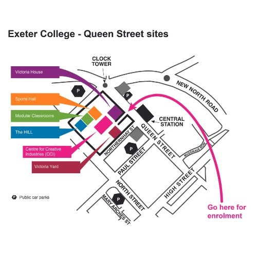 Exeter College Enrolment Map