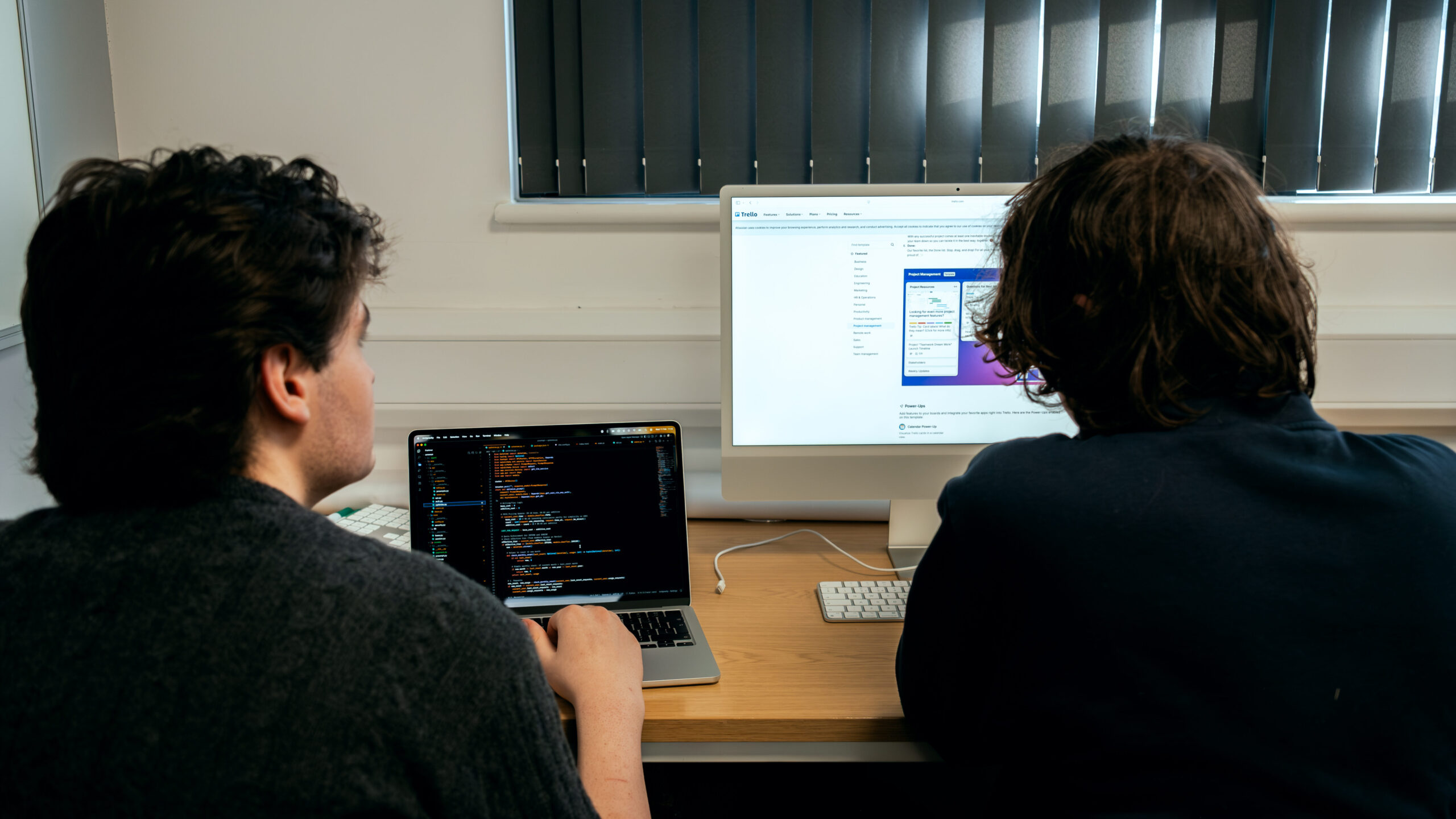 Students working on a project on their computer