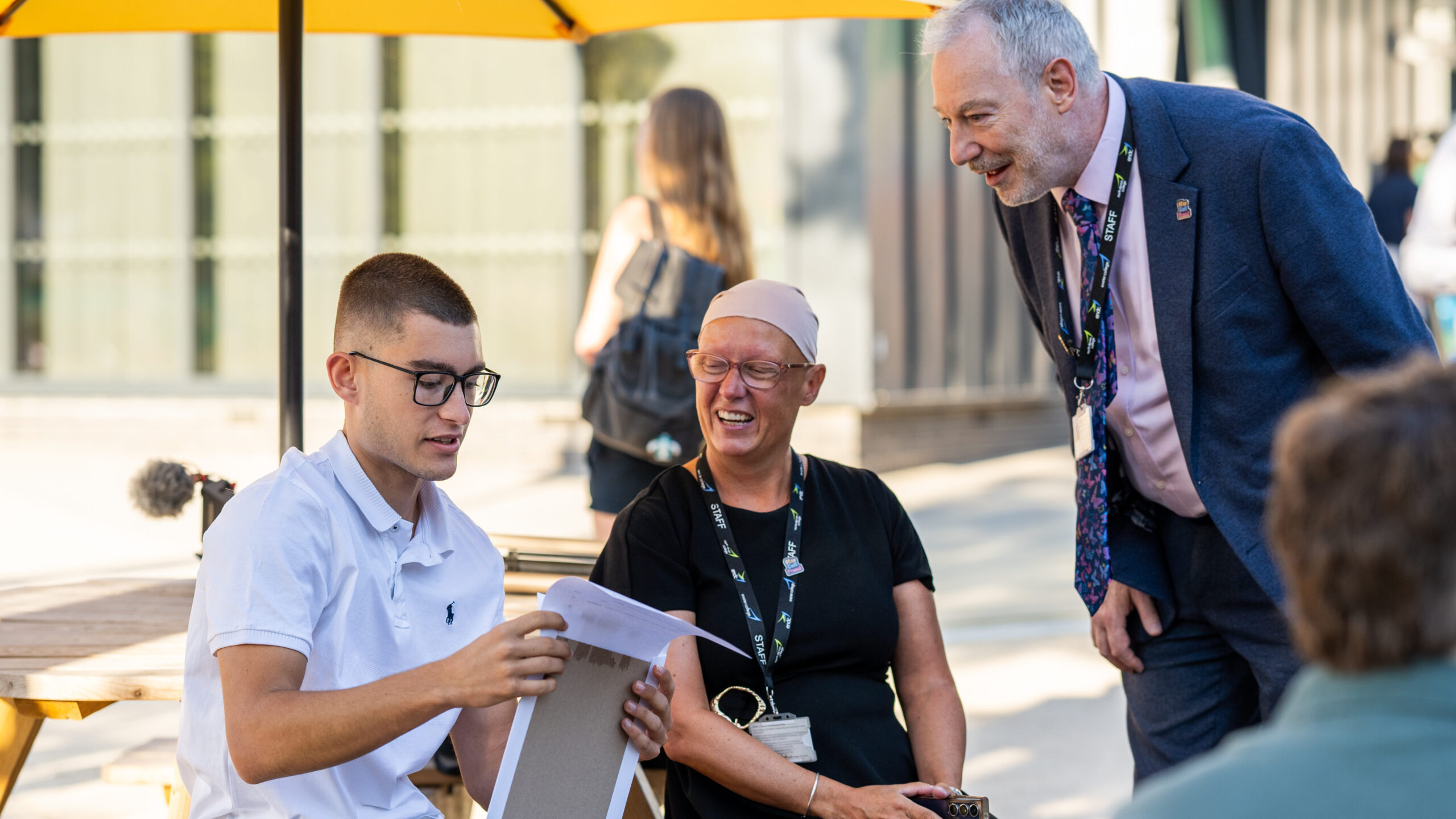 Exeter College learners opens results alongside staff